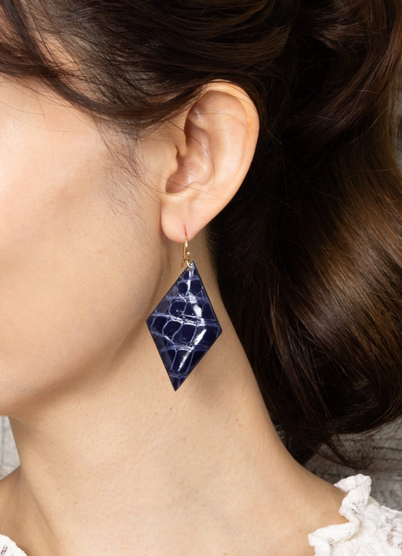 crocodile pierce/earing ≪navy≫ – Jeanne & Jean